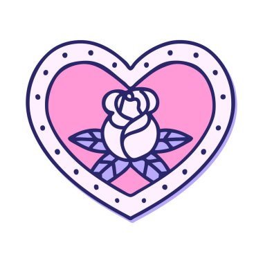 dövme kalp tasarımı parlak neon rengi