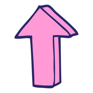 parlak neon renginde karalama oku