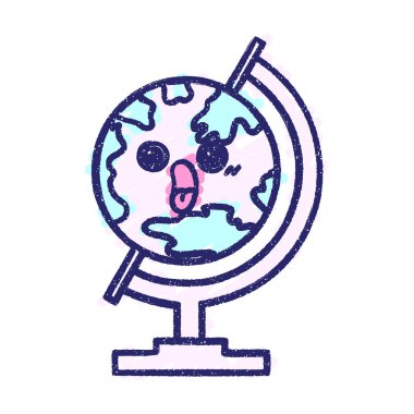 Globe Chalk Parlak neon rengi çiziyor