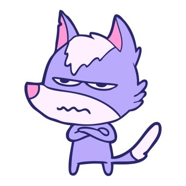 çizgi film, parlak neon renkli kurdun canını sıktı.