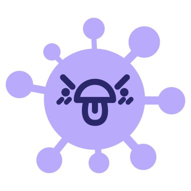 Parlak neon renginde iğrenç bir virüs