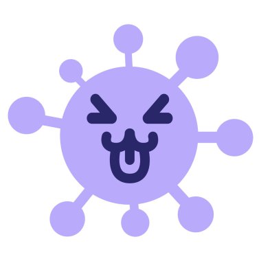 Parlak neon renkli memnun kedi virüsü