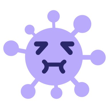 parlak neon renginde yorgun virüs