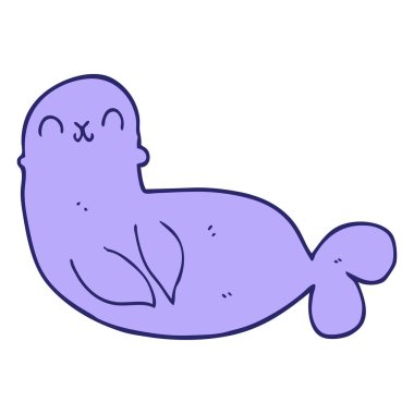 parlak neon renkli çizgi film mührü