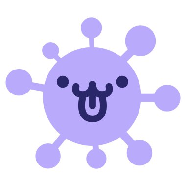 Parlak neon renkli basit bir evcil hayvan virüsü.