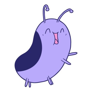 parlak neon renginde çizgi film mutlu hatası