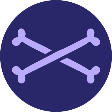 Parlak neon renkli çapraz kemiklerin ikonik dövme biçimi