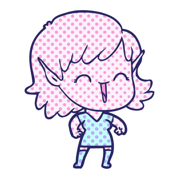 parlak neon renkli çizgi film elf kızı