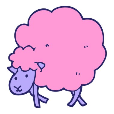 parlak neon renkli koyunlar