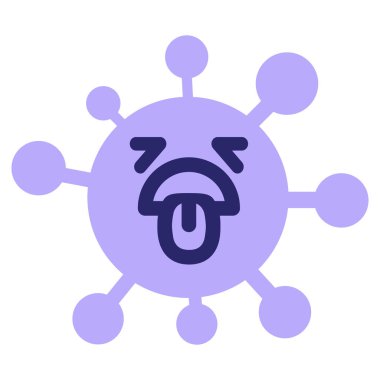 Parlak neon renginde iğrenç bir virüs