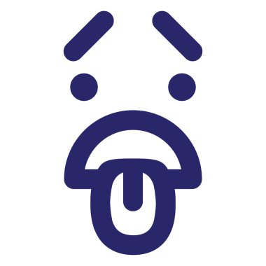 Parlak neon renkli mutsuz yüz simgesi