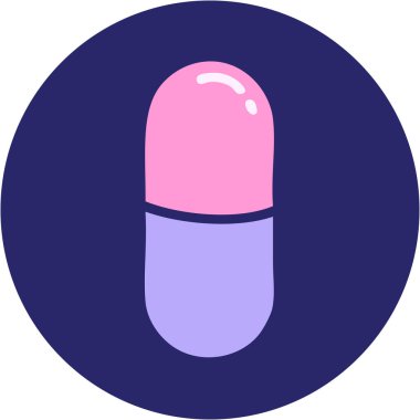 Parlak neon renkli bir hapın ikonik dövme görüntüsü