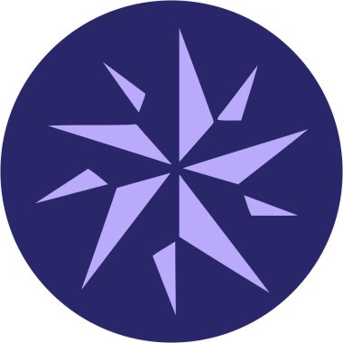 Parlak neon renkli bir yıldızın ikonik dövme şekli