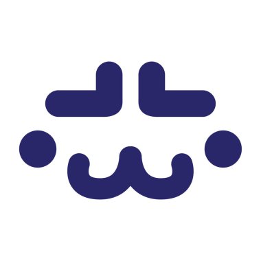 parlak neon renkli çatık kaş simgesi