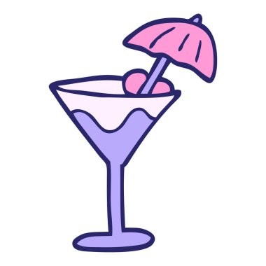 parlak neon renkli karalama kokteyli