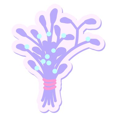 Heceleme için ökseotu parlak neon renkli çıkartma