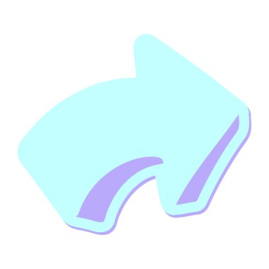 Parlak neon renkli ok çizgi film etiketi