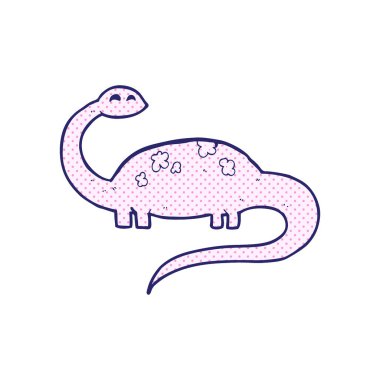 parlak neon renginde karikatür dinozoru