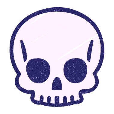 Ürkütücü Kafatası Tebeşiri Parlak neon rengi çiziyor