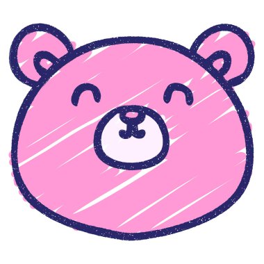 Ayı Tebeşiri Parlak neon rengi çiziyor