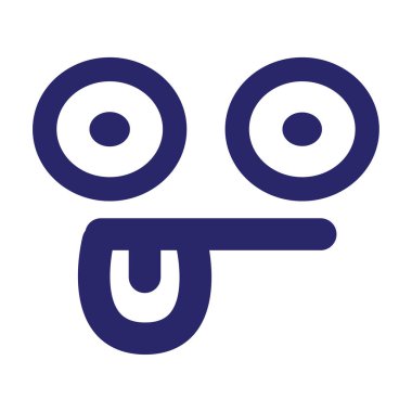 parlak neon rengi ile bakan yüz simgesi