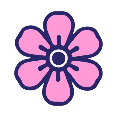 Parlak neon renkli bir çiçeğin ikonik dövme görüntüsü