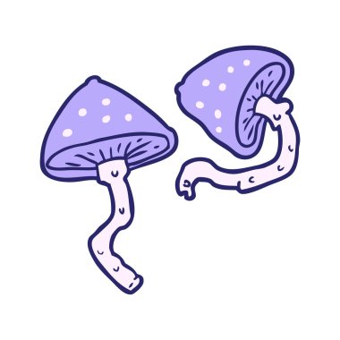 parlak neon renkli vahşi mantarlar