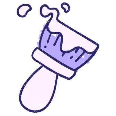 Boya Fırçası Tebeşiri Parlak neon rengi çiziyor