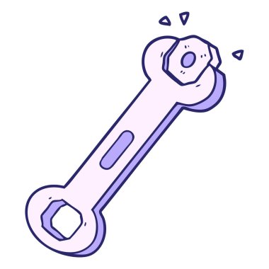 çizgi film anahtarı parlak neon rengine dönüşüyor.