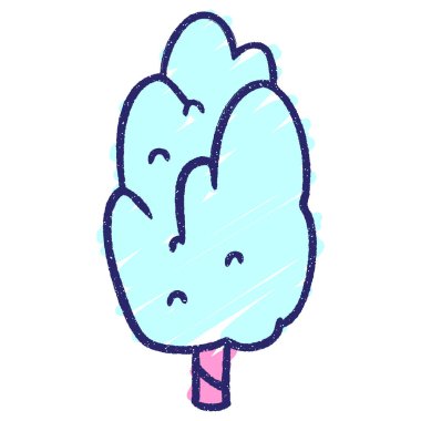 Parlak neon rengi çizen Ağaç Tebeşiri