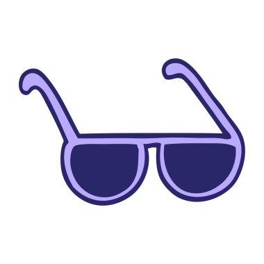 çizgi film karalama güneş gözlükleri parlak neon renkli