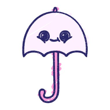 Şemsiye Tebeşiri Parlak neon rengi çiziyor