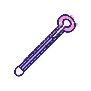 Termometre Tebeşir Parlak neon rengi çiziyor