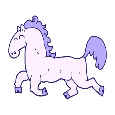 parlak neon renkli çizgi film aygırı