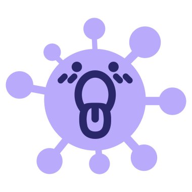 Parlak neon renkli tükenmiş soluk soluğa virüs