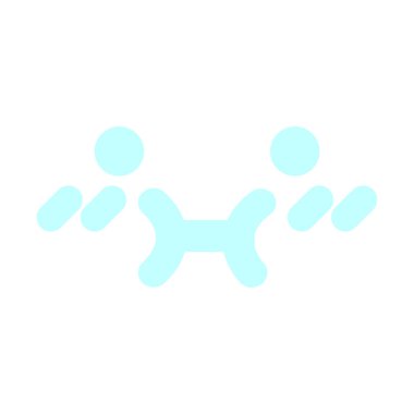 parlak neon renkli sevimli kararsız yüz simgesi