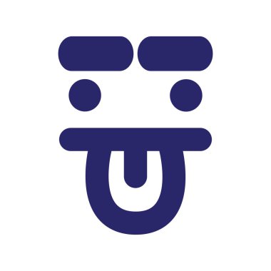 parlak neon renkli hoşnutsuz yüz simgesi