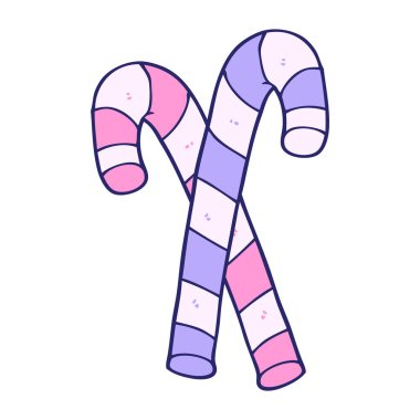 parlak neon renkli şeker kamışları