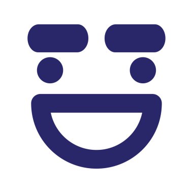 Parlak neon renkli mutlu büyük kaş yüz ikonu