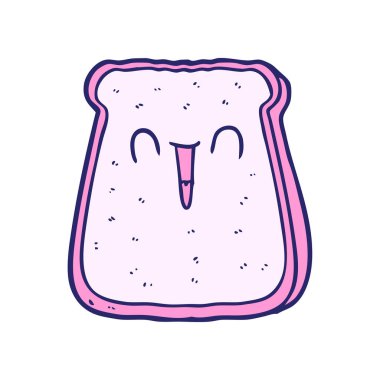 parlak neon renkli bir ekmek dilimi