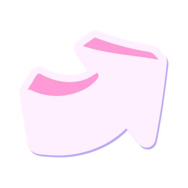 Parlak neon renkli ok çizgi film etiketi