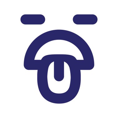 parlak neon renkli tiksinmiş yüz simgesi