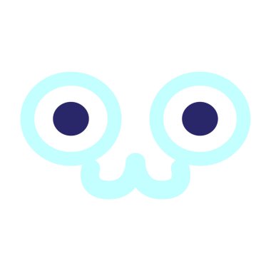 parlak neon renkli hayvan yüzü simgesi