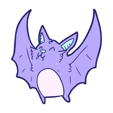 çizgi film vampirleri cadılar bayramı yarasası parlak neon renkli