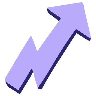 parlak neon renkli ok karikatürü