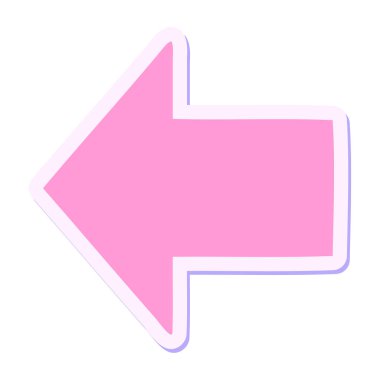 Parlak neon renkli ok çizgi film etiketi