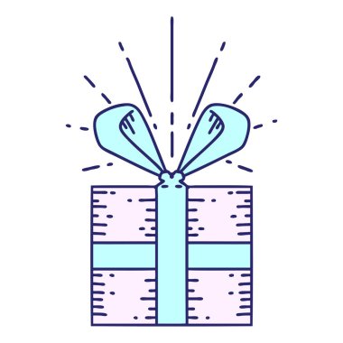 Geleneksel dövme stili parlak neon renginde sunuluyor.