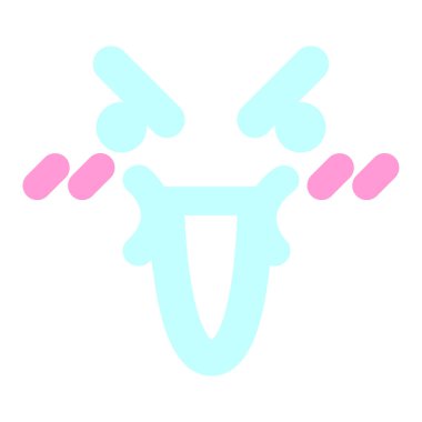 parlak neon renkli gülen yüz simgesi