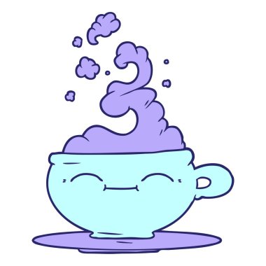 parlak neon renkli bir kahve fincanı.