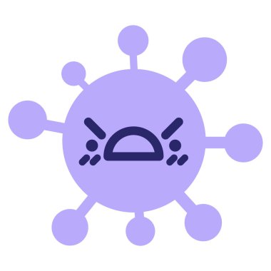 Parlak neon renkli kızgın virüs